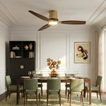 Ventilateur de plafond Louise Soft Brass Ø142 cm avec pales en bois massif 100 %