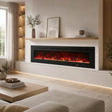 183 cm 72" Celsio feu électrique encastré intégré Hole in the Wall avec 13 couleurs de flamme 750W/1500W
