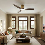 Ventilateur de plafond Louise Soft Brass Ø142 cm avec pales en bois massif 100 %