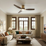 Ventilateur de plafond Louise Soft Brass Ø142 cm avec pales en bois massif 100 %