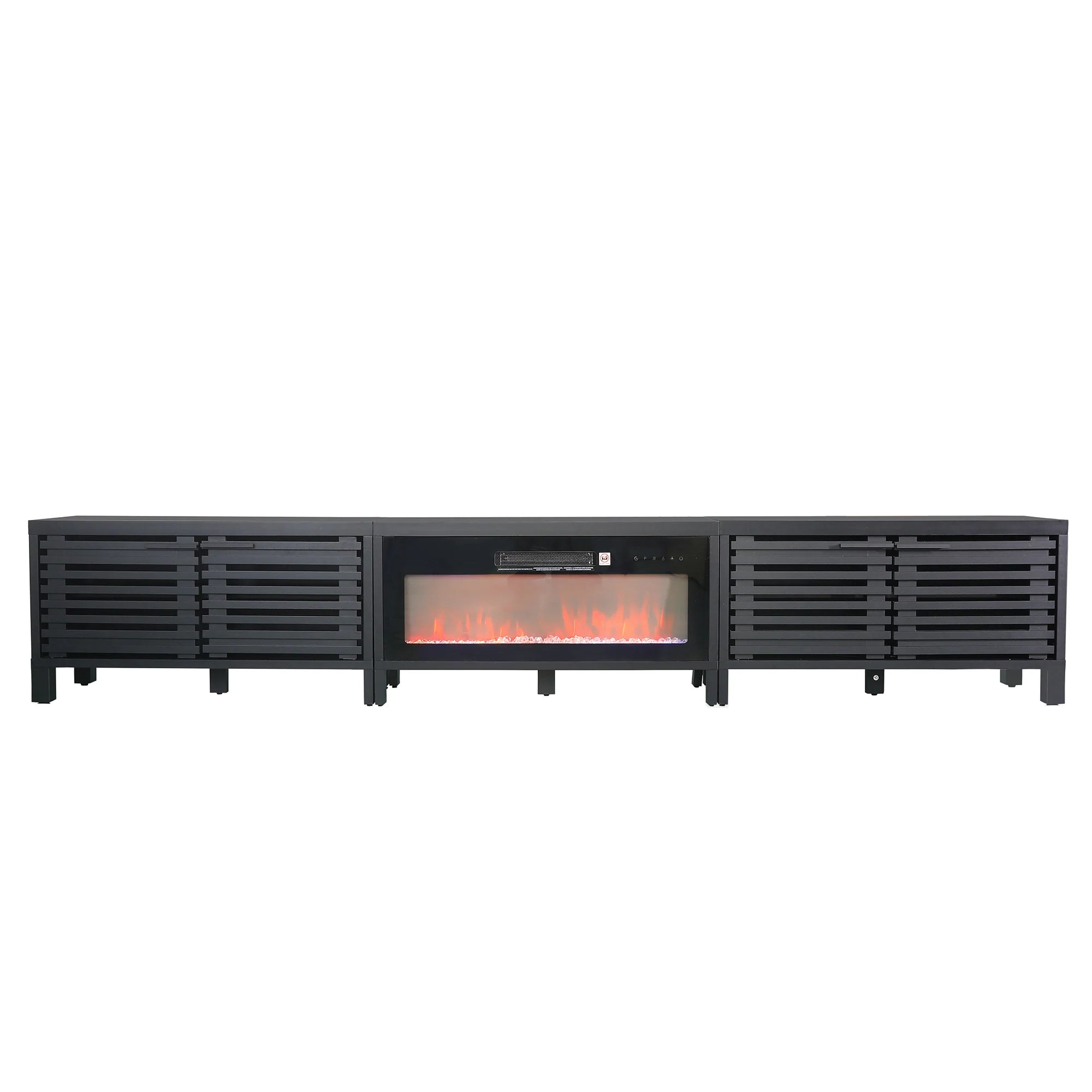 Meuble TV de salon Noxen 115''/292 cm avec cheminée électrique encastr ...