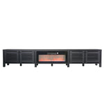 115''/292cm Living Room TV Stand with 36''/91cm Recessed Electric Fireplace