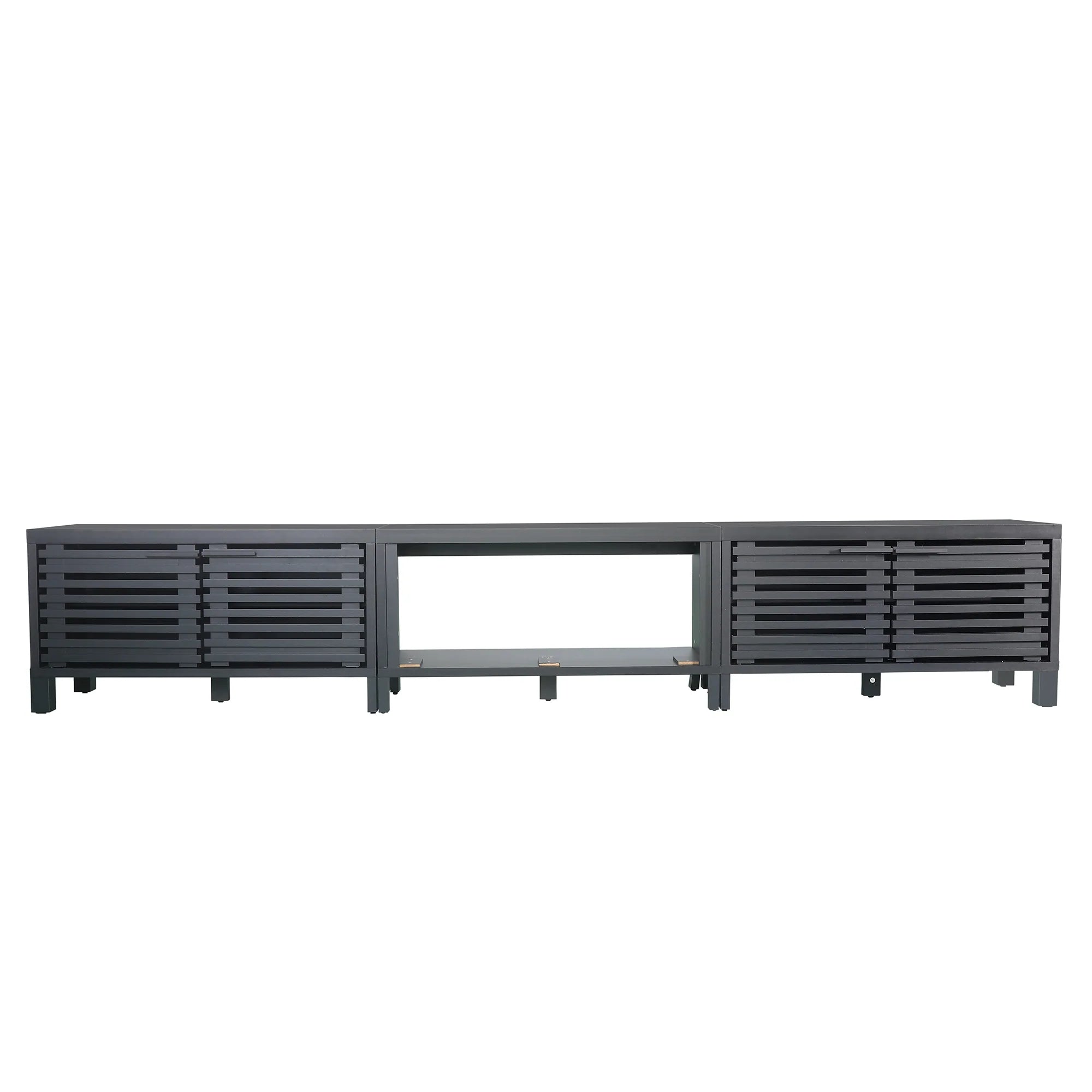 Meuble TV de salon Noxen 115''/292 cm avec cheminée électrique encastr ...