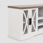 Ashford 93"/236cm White TV Stand With Storage Cabinets & 36"/91cm Electric Fireplace