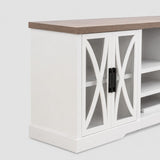 Ashford 93"/236cm White TV Stand With Storage Cabinets & 36"/91cm Electric Fireplace