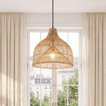 Suspension en rotin tressé minimaliste moderne Ø50cm