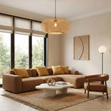 Suspension moderne et élégante en bambou ovale Ø55 cm