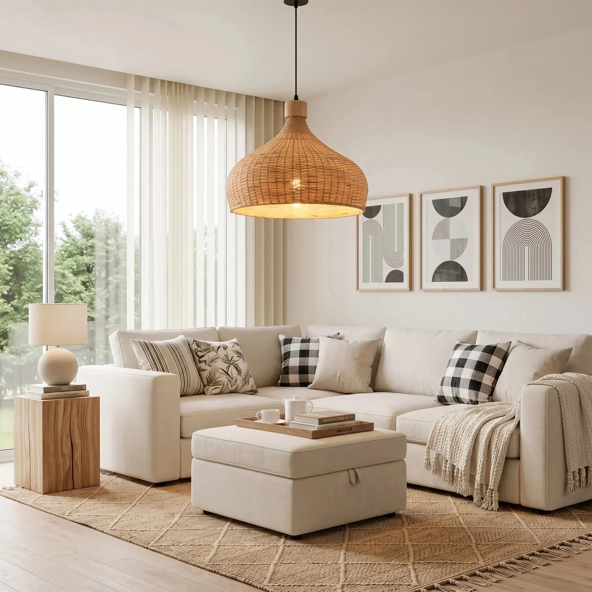 Tropical Bamboo Pendant Light Ø45cm