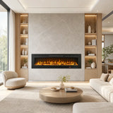 Feu électrique encastrable Celsio de 152 cm 60" à encastrer dans le mur avec 13 couleurs de flammes