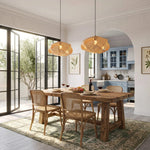 Suspension en bambou style Wabi-Sabi naturel vague Ø50cm