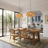 Suspension en bambou style Wabi-Sabi naturel vague Ø50cm