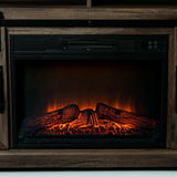 Brimley 173cm Farmhouse Brown TV Stand with 61cm Electric Fireplace Inset