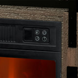 Brimley 173cm Farmhouse Brown TV Stand with 61cm Electric Fireplace Inset