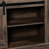 Brimley 173cm Farmhouse Brown TV Stand with 61cm Electric Fireplace Inset