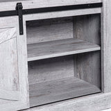 Brimley 173cm Farmhouse Grey TV Stand with 61cm Electric Fireplace Inset