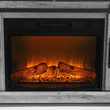 Brimley 173cm Farmhouse Grey TV Stand with 61cm Electric Fireplace Inset