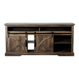 Brimley 173cm Farmhouse Brown TV Stand with 61cm Electric Fireplace Inset