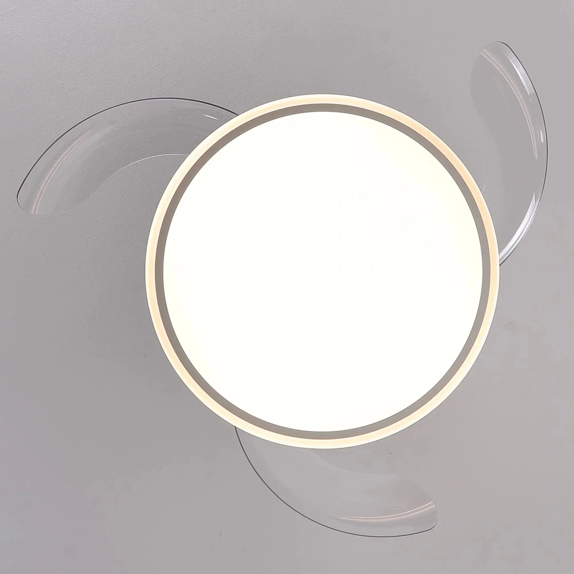 Ventilateur de plafond Serena à moteur DC ultra-silencieux Ø100 cm avec 3 pales rétractables et éclairage LED