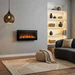 Cheminée électrique encastrable Celsio 106 cm 42" avec 13 couleurs de flammes, montage mural, 750/1500 W