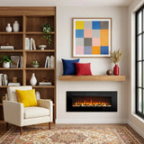 Cheminée électrique encastrable Celsio 106 cm 42" avec 13 couleurs de flammes, montage mural, 750/1500 W
