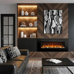 Cheminée électrique encastrable Celsio 106 cm 42" avec 13 couleurs de flammes, montage mural, 750/1500 W