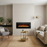 Cheminée électrique encastrable Celsio 106 cm 42" avec 13 couleurs de flammes, montage mural, 750/1500 W