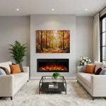 106 cm 42" Blazea cheminée électrique encastrable ou murale avec 13 couleurs de flamme et télécommande 750/1500W