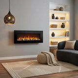 Cheminée électrique murale Celsio 127 cm 50" cheminée électrique encastrable avec 13 couleurs de flammes 750/1500W