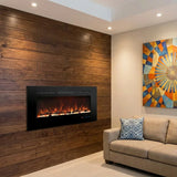 Cheminée électrique murale Celsio 127 cm 50" cheminée électrique encastrable avec 13 couleurs de flammes 750/1500W
