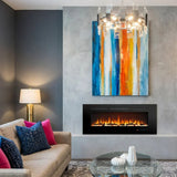 Cheminée électrique murale Celsio 127 cm 50" cheminée électrique encastrable avec 13 couleurs de flammes 750/1500W