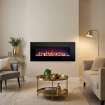 Cheminée électrique murale Celsio 127 cm 50" cheminée électrique encastrable avec 13 couleurs de flammes 750/1500W