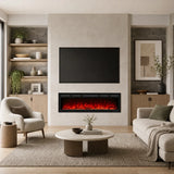 152 cm 60" Cheminée électrique encastrable Blazea Hole in the Wall avec 13 couleurs de flammes, cheminée électrique encastrable avec télécommande 750/1500 W