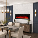 152 cm 60" Cheminée électrique encastrable Blazea Hole in the Wall avec 13 couleurs de flammes, cheminée électrique encastrable avec télécommande 750/1500 W