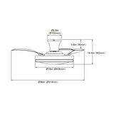 Ventilateur de plafond Aura avec moteur DC ultra-silencieux Ø 91 cm, pales rétractables et éclairage LED