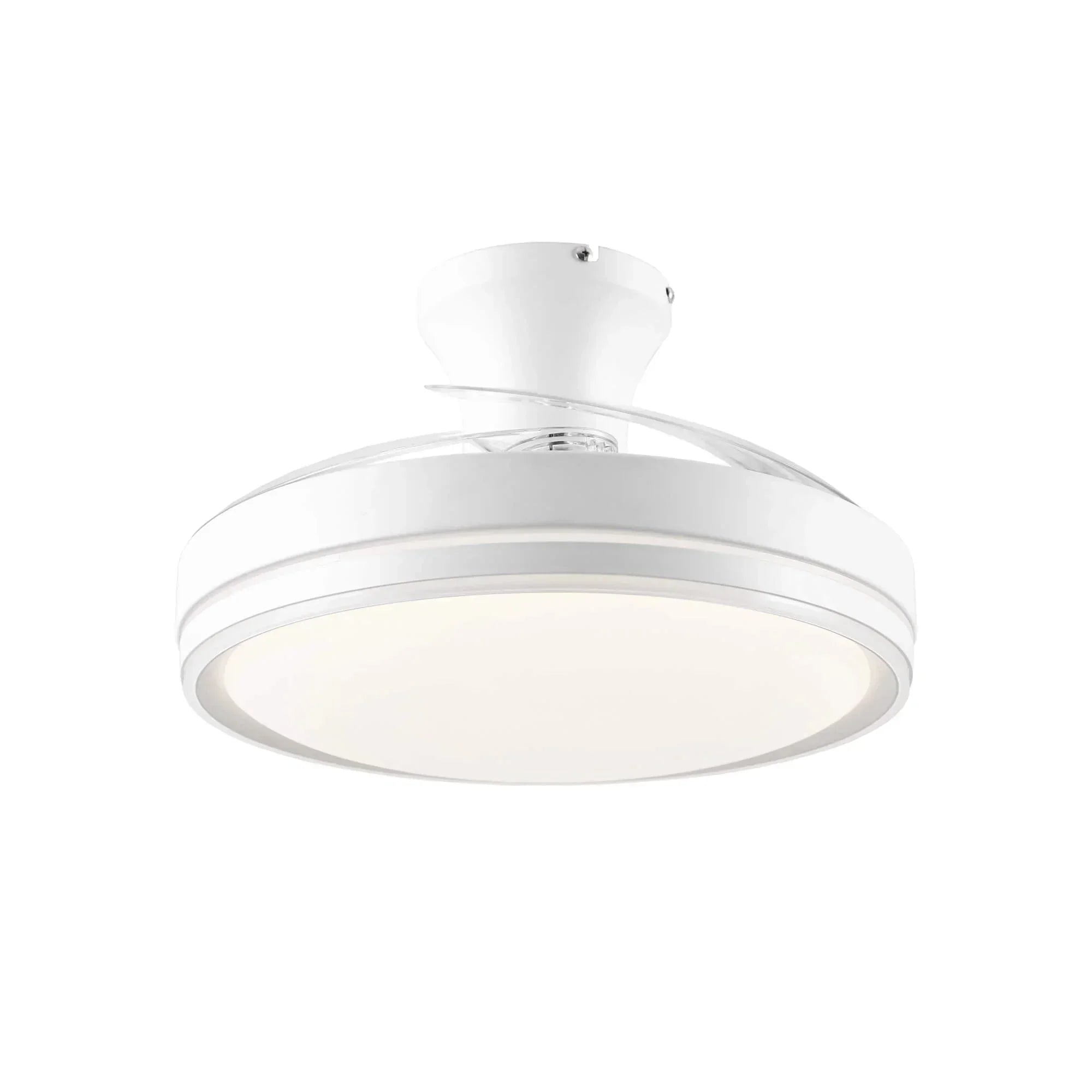 Ventilateur de plafond Aura avec moteur DC ultra-silencieux Ø 91 cm, pales rétractables et éclairage LED
