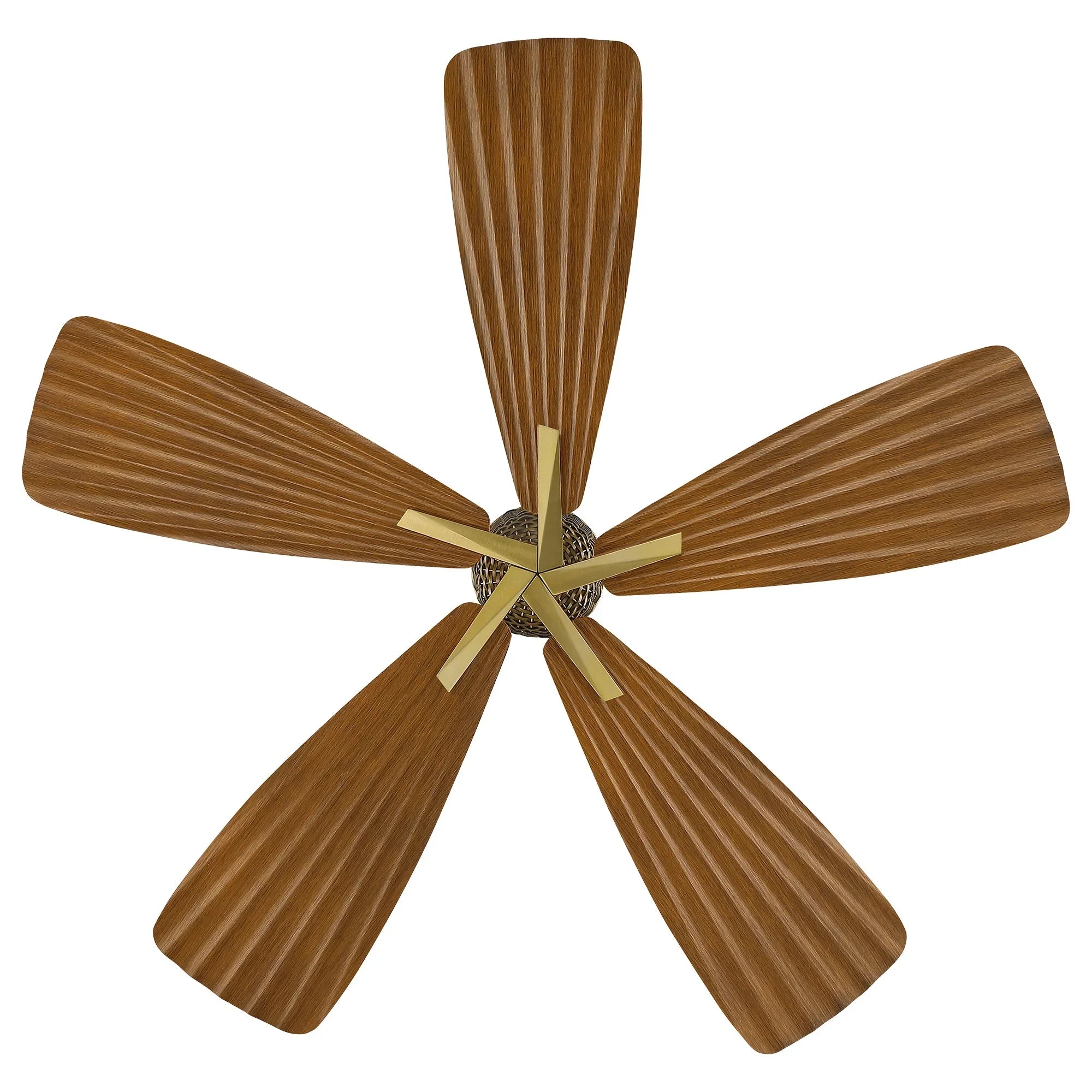 Ventilateur de plafond Palma Ø142 cm avec pales sculpturales de style feuille de palmier