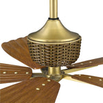 Ventilateur de plafond Palma Ø142 cm avec pales sculpturales de style feuille de palmier