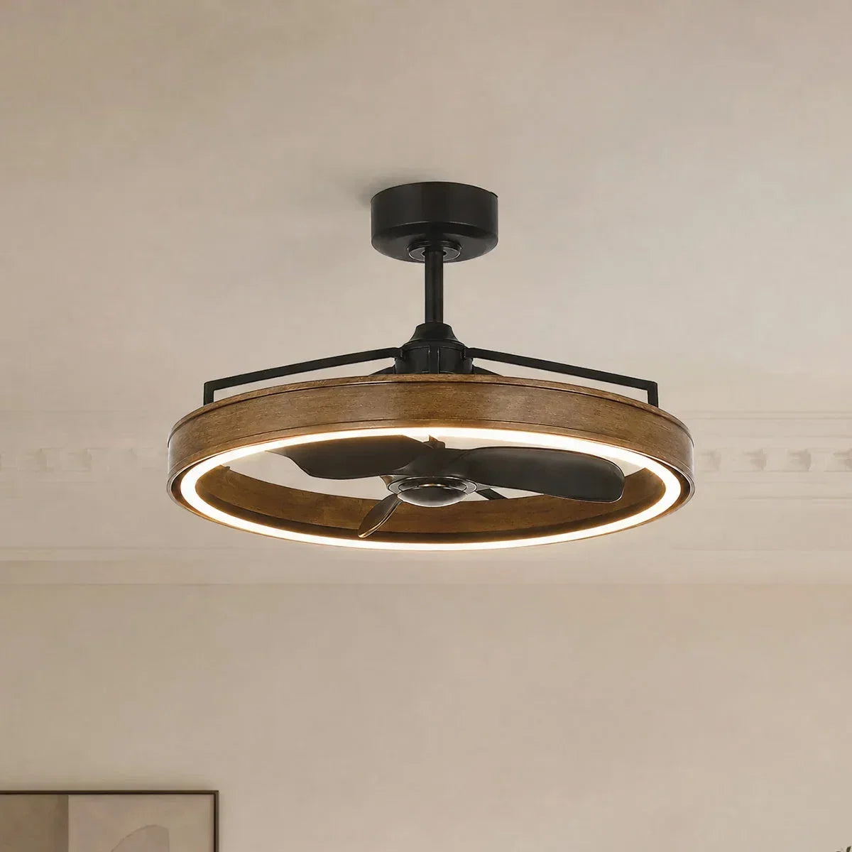 BEXLEY Ceiling Fan Ø69 cm with LED Light and Hidden Blades