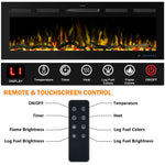 152 cm 60" Cheminée électrique encastrable Blazea Hole in the Wall avec 13 couleurs de flammes, cheminée électrique encastrable avec télécommande 750/1500 W