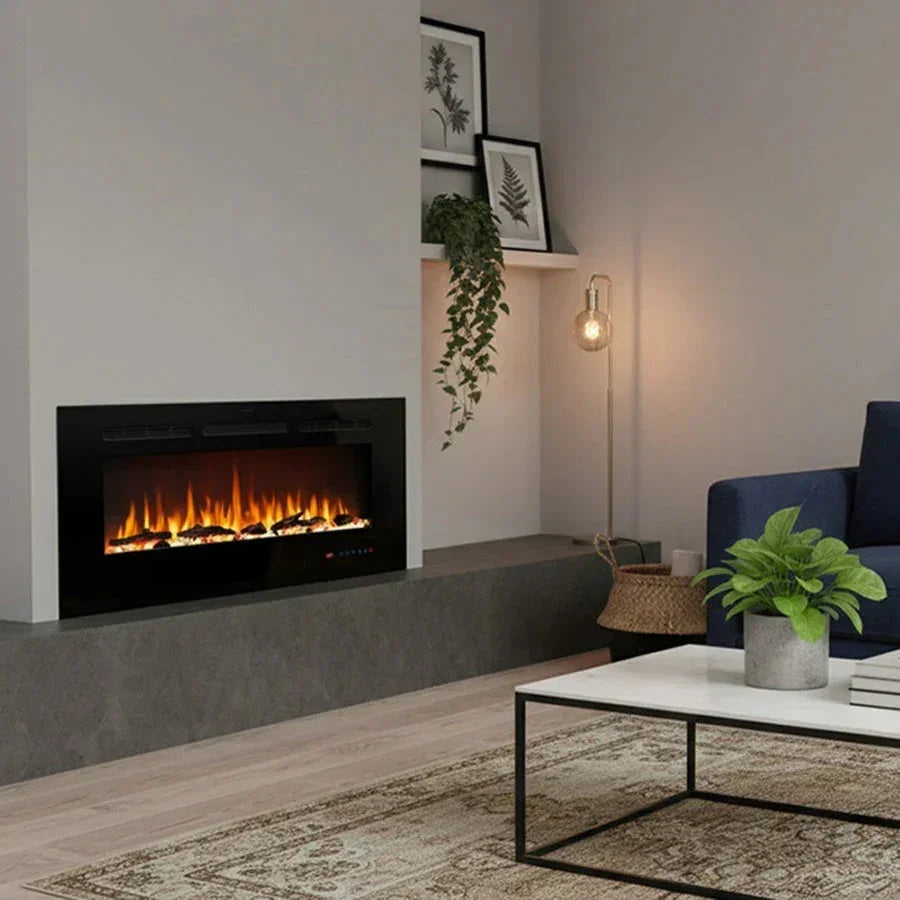 Cheminée électrique murale Celsio 127 cm 50" cheminée électrique encastrable avec 13 couleurs de flammes 750/1500W