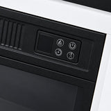 Meuble TV blanc style ferme Brimley 173 cm avec insert de cheminée électrique de 61 cm 