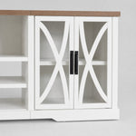 Ashford 93"/236cm White TV Stand With Storage Cabinets & 36"/91cm Electric Fireplace