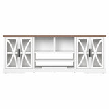 Ashford 93"/236cm White TV Stand With Storage Cabinets & 36"/91cm Electric Fireplace
