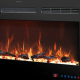 Cheminée électrique encastrable Celsio 106 cm 42" avec 13 couleurs de flammes, cheminée électrique murale 750/1500W