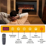Cheminée électrique murale Celsio 127 cm 50" cheminée électrique encastrable avec 13 couleurs de flammes 750/1500W