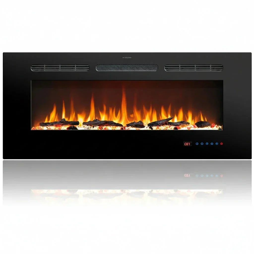 Feu électrique encastrable Celsio de 152 cm 60" à encastrer dans le mur avec 13 couleurs de flammes