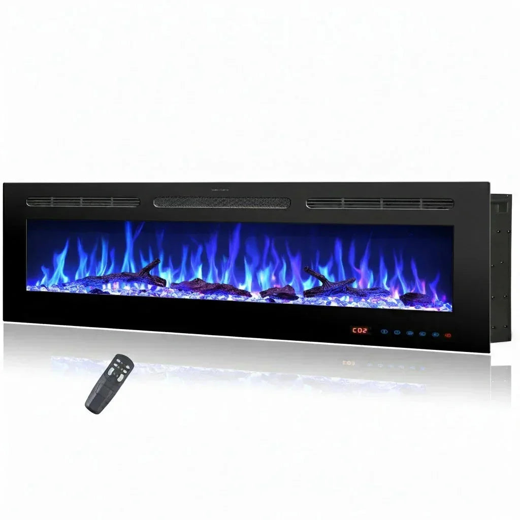 183 cm 72" Celsio feu électrique encastré intégré Hole in the Wall avec 13 couleurs de flamme 750W/1500W