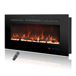 Cheminée électrique encastrable Celsio 106 cm 42" avec 13 couleurs de flammes, montage mural, 750/1500 W