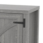 147cm/58" Grey TV Stand with Closed Storage, Storage Cabinet with Adjustable Shelves, Fits Up to 65" TVs