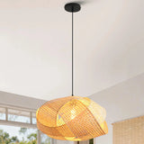 Suspension en bambou style Wabi-Sabi naturel vague Ø50cm